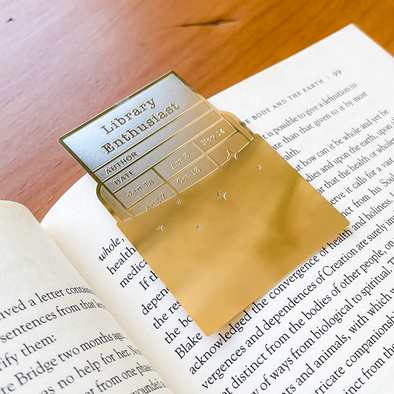 Library Enthusiast Brass Bookmark