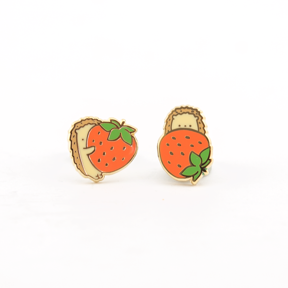 Peek-A-Boo Strawberry Earrings
