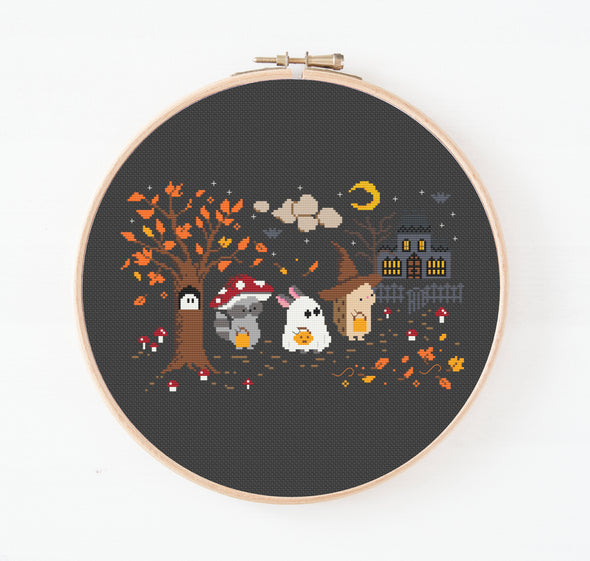 Trick or Treat Cross Stitch Pattern