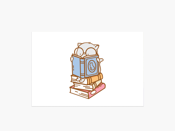 Clementine Book Stack Postcard