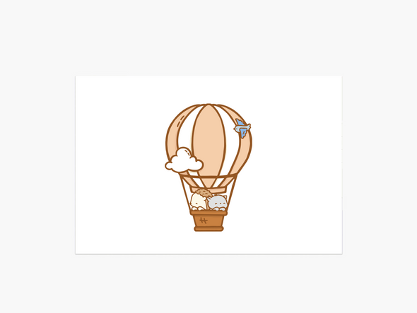 Hot Air Balloon Postcard