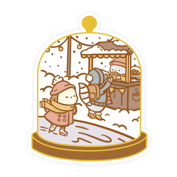 Little Worlds Winter Day Vinyl Sticker