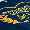 Courage, Dear Heart Tote Bag in Navy