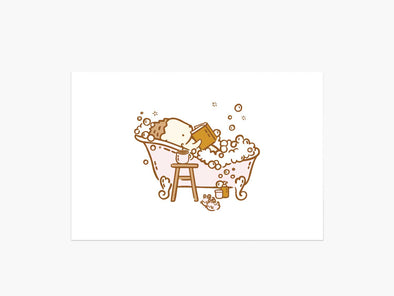 Cozy Bathtub Postcard