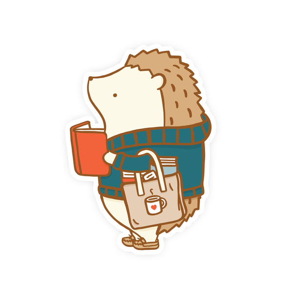 Henrietta Bookworm Vinyl Sticker