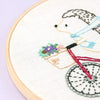 Hedgehog Biking Embroidery Pattern