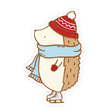 Henrietta Ice Skating Vinyl Sticker