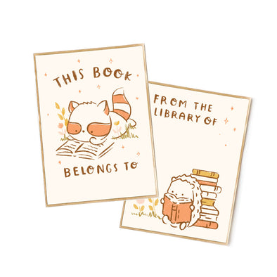 Henrietta & Ramona Bookplate Stickers (Ex Libris Labels) Set of 6