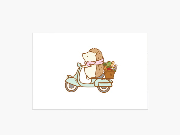 Henrietta Scooter Postcard