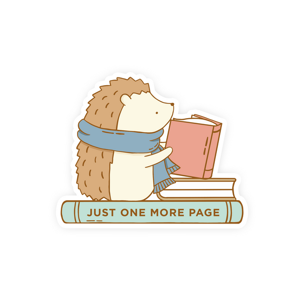 Just One More Page Vinyl Sticker