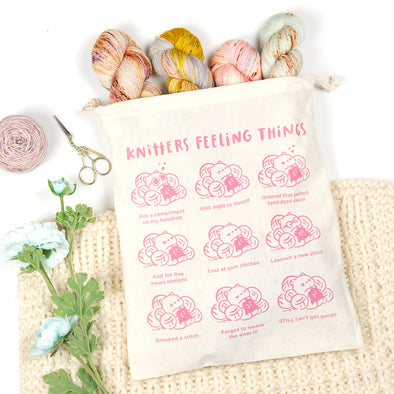 Knitters Feeling Things Project Bag