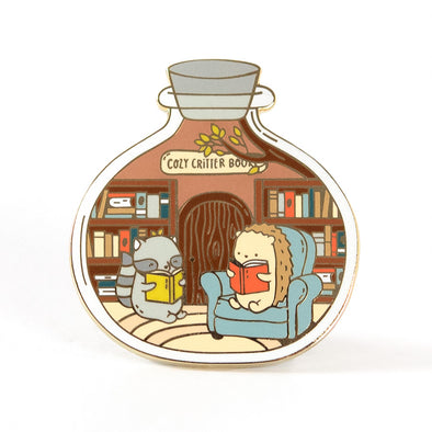 Little Worlds Bookshop Pin