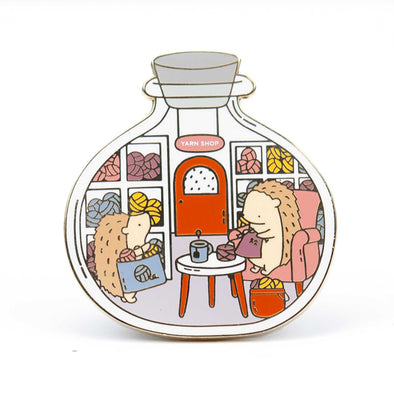 Little Worlds Yarn Shop Pin