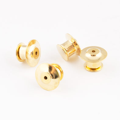 Gold Locking Pin Backs - Four Pack