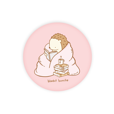 Blanket Burrito Round Magnet
