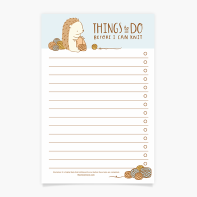 Things To Do Before I Can Knit Notepad