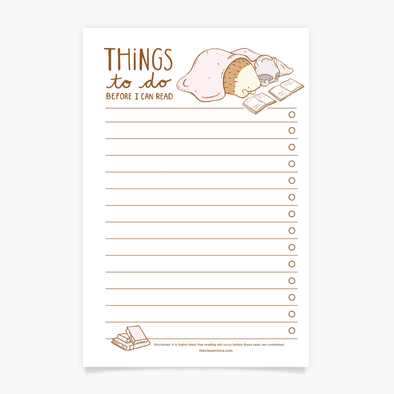 Things To Do Before I Can Read Notepad