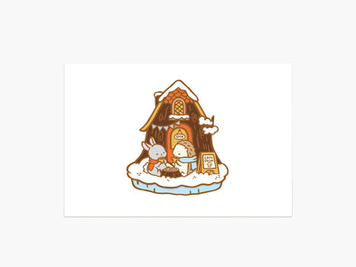 Tiny Shops Cafe Postcard