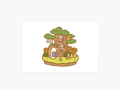 Tiny Shops Book Shop Postcard