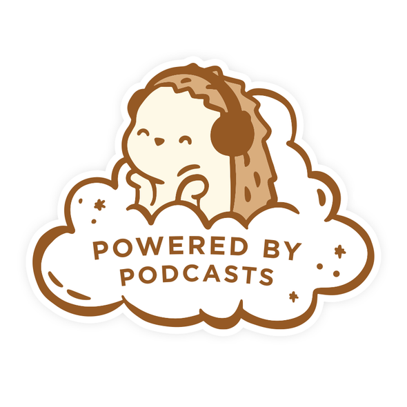 Powered by Podcasts Vinyl Sticker