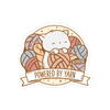 Powered By Yarn Vinyl Sticker