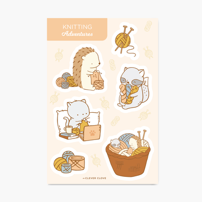 Knitting Sticker Sheet