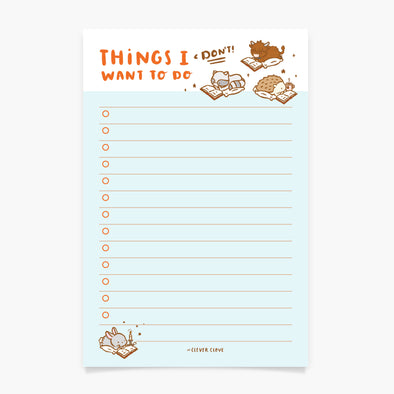 Things I (Don't) Want To Do Notepad